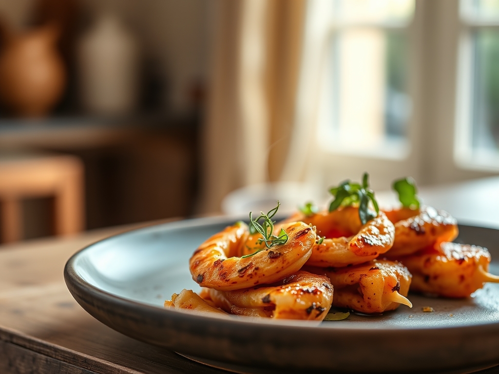 Brochetas de piña y gambas