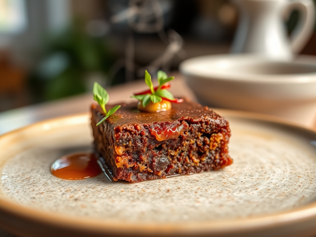 Brownie con chile habanero