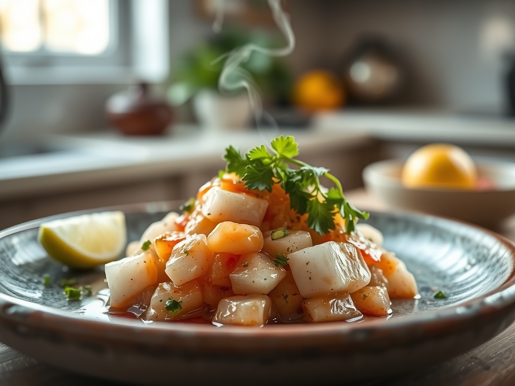 Ceviche de camarón con lima