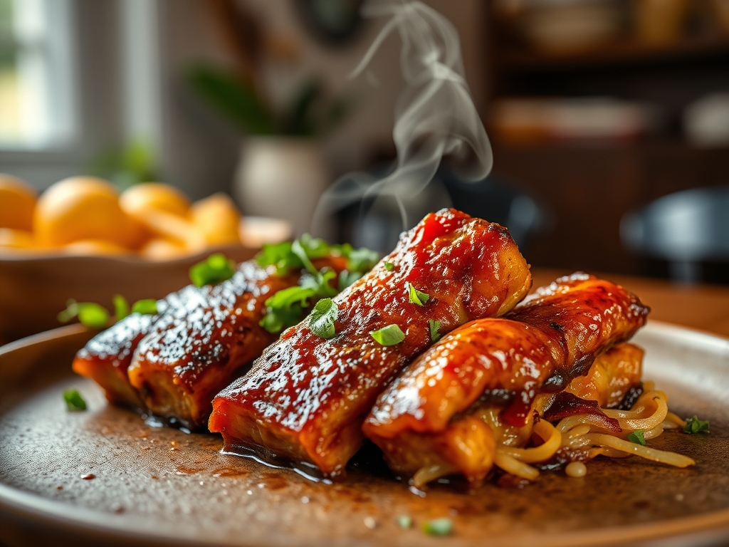 Costillas BBQ ahumadas