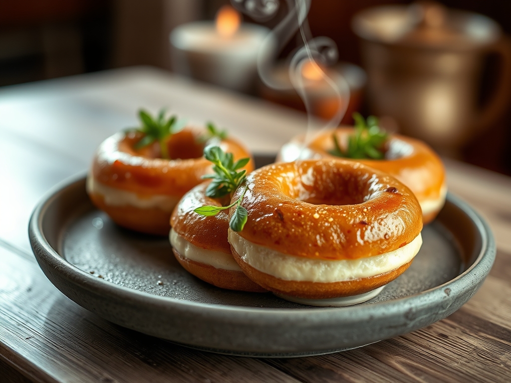 Donuts con glaseados neón