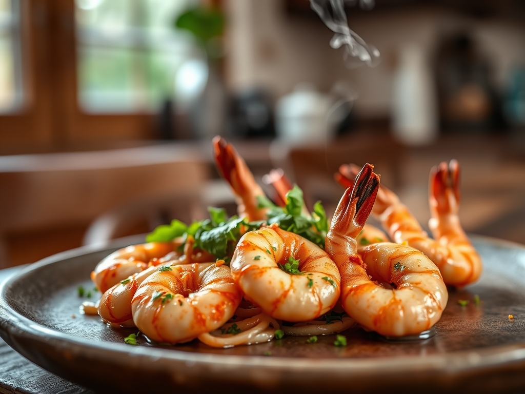 Gambas a la diabla picantes
