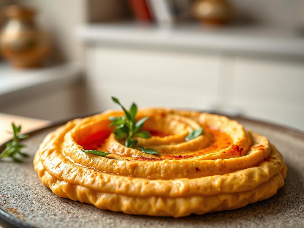 Hummus de pimiento neón