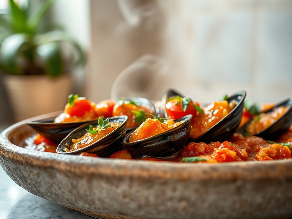 Mejillones en salsa de tomate
