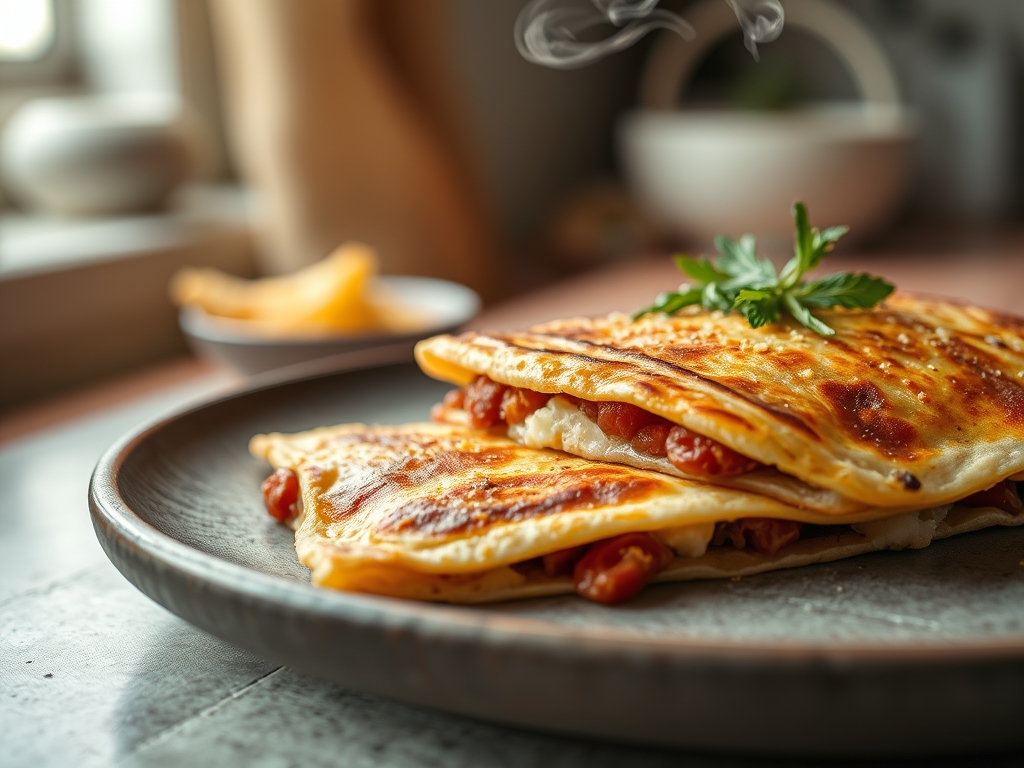 Quesadilla de chorizo y queso
