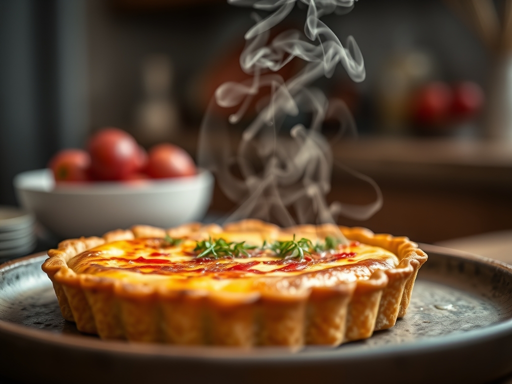 Tarta de queso y fuego rojo