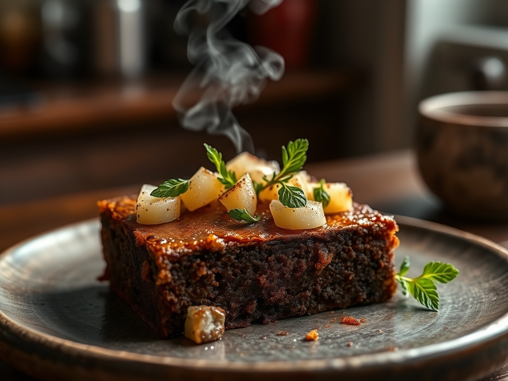 Brownie con palomitas saladas