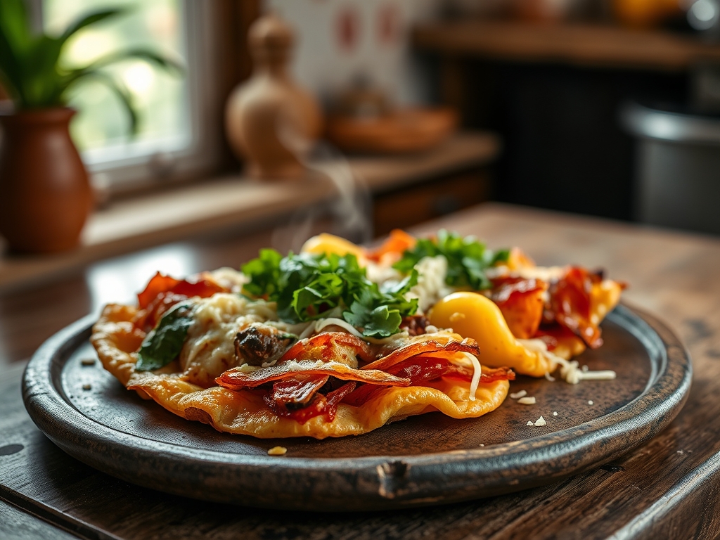 Pizza de tacos mexicanos