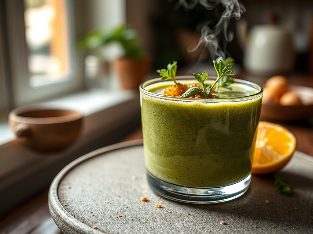 Smoothie de espinaca y matcha